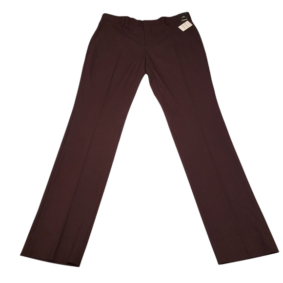 Nordstrom Mens Trim Fit 4 Way Stretch Burgundy Royal Dress Pants 38 NWT